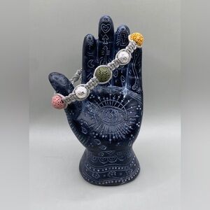 🌚Multicolor Lava Rock Grey Hemp Essential Oil Bracelets